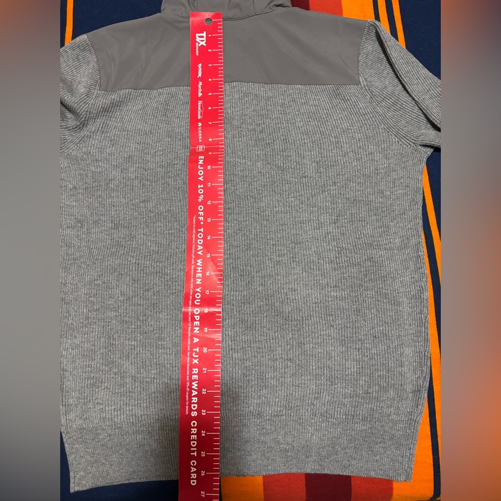 Peter Millar Gray Zip-Up Jacket 30% merino wool 70% pima cotton - Picture 11 of 13